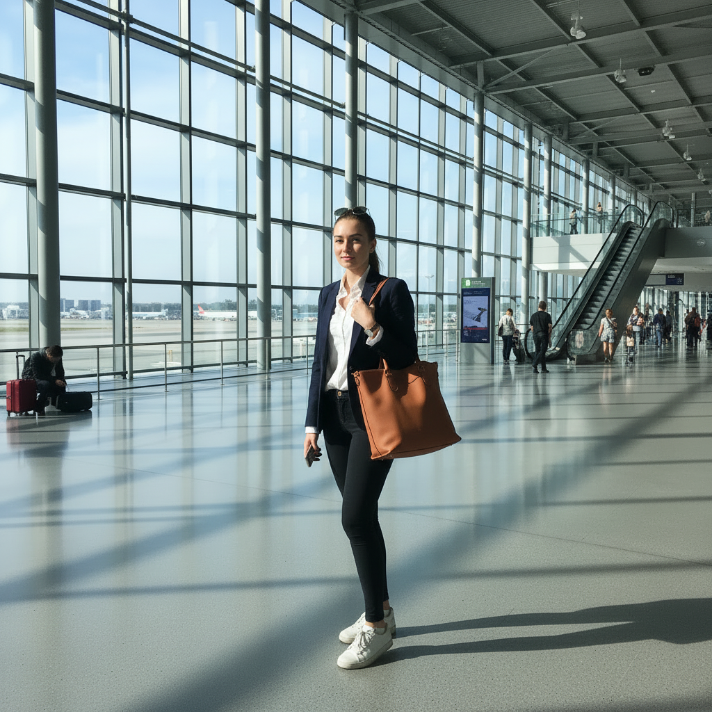 After: Basic outfit to travel style