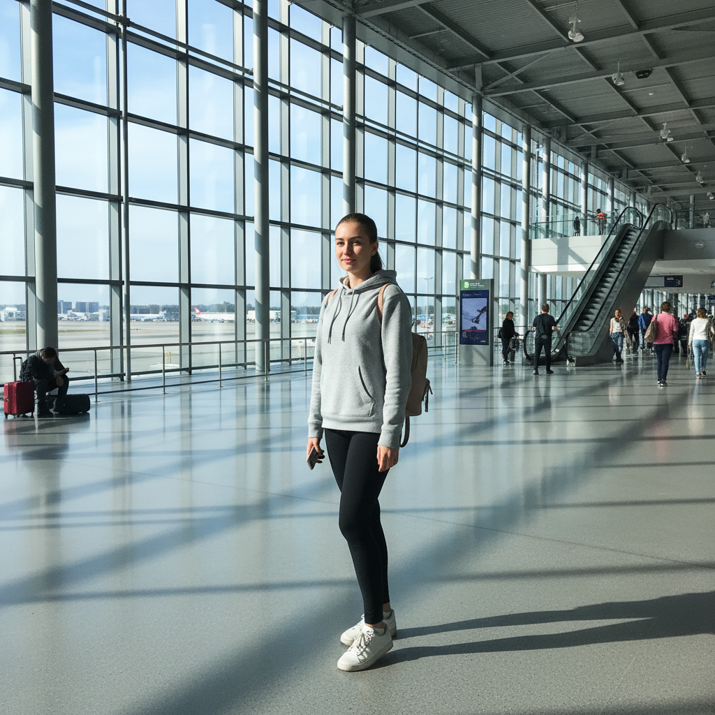 Before: Basic outfit to travel style