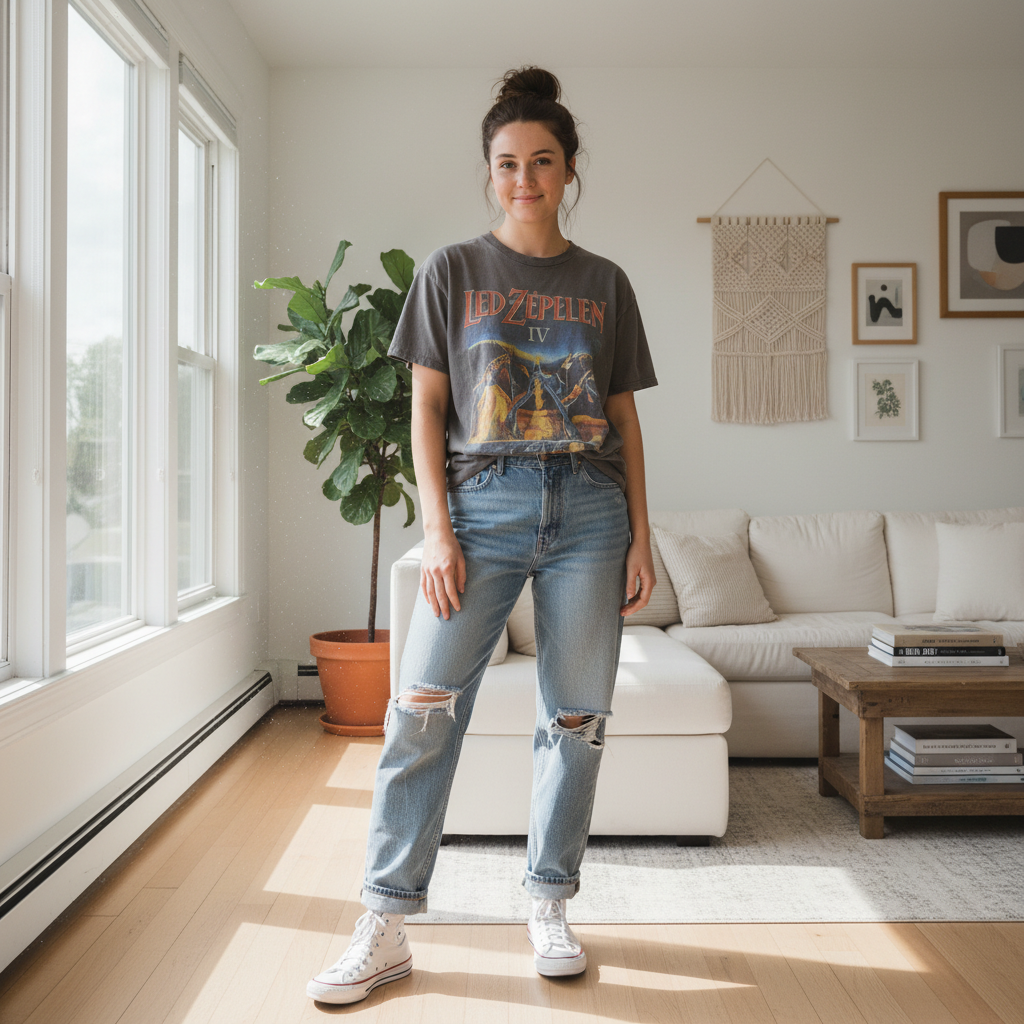 Person before headshot style transformation