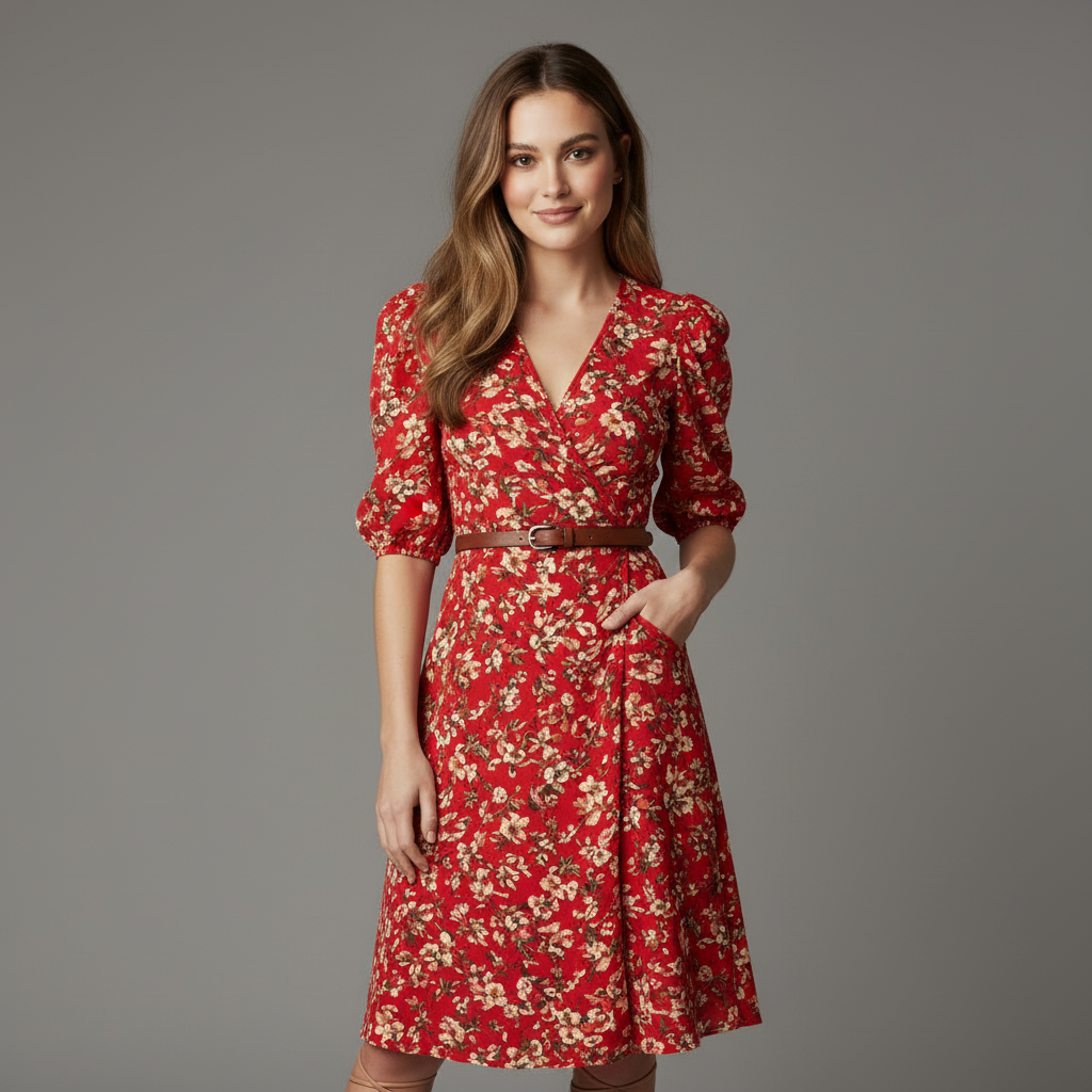 After: Basic outfit to floral dress